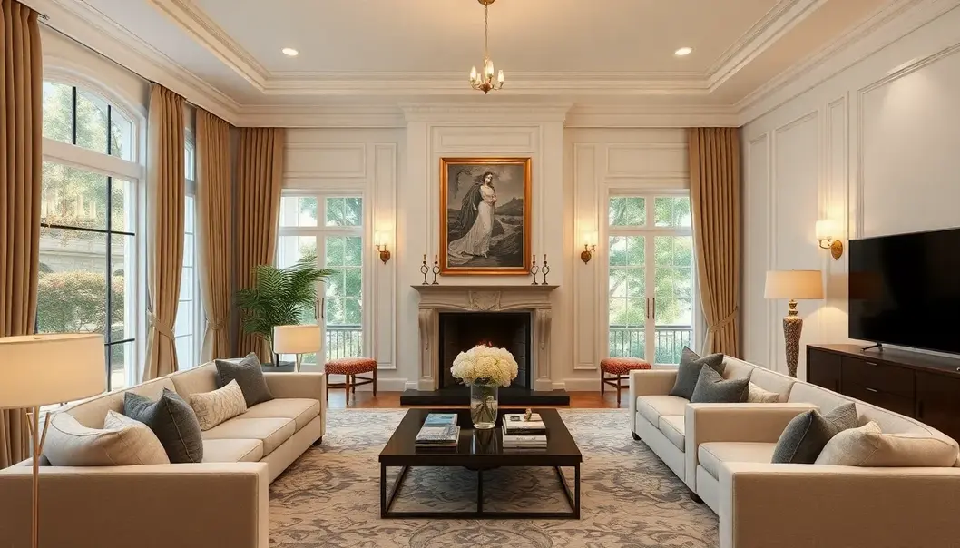 Interior design elements inspired by various fashion necklines.